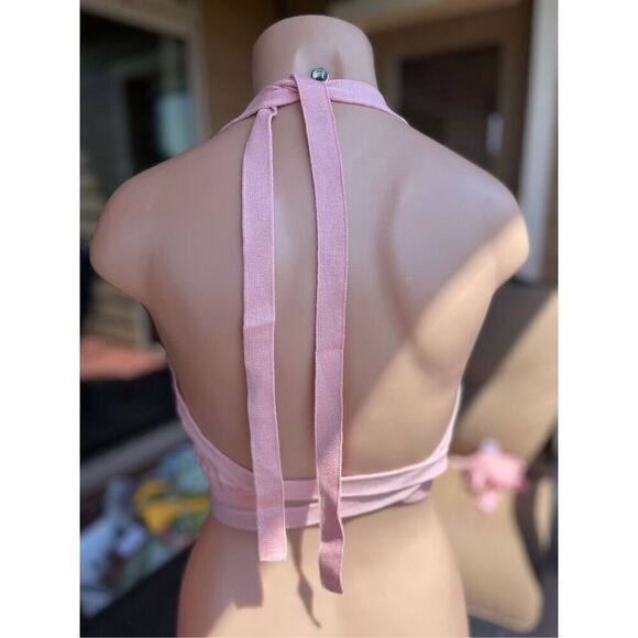 Callahan Knitwear Greta Halter in Gossamer Pink - Picture 6 of 12